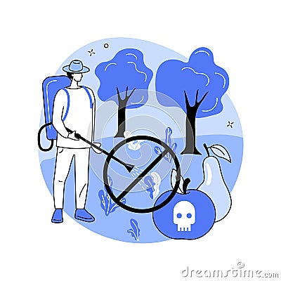 Herbicide ban abstract concept vector illustration. Vector Illustration