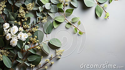 Herbs composition background Stock Photo
