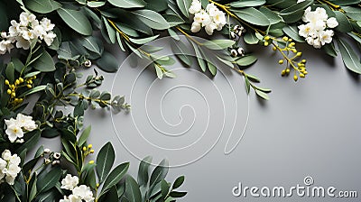 Herbs composition background Stock Photo