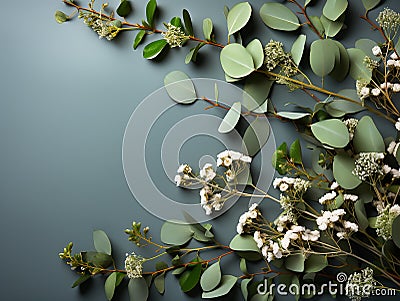 Herbs composition background Stock Photo