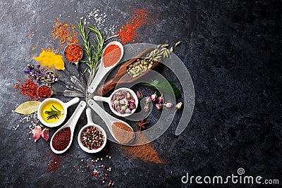 Herbs and spices Stock Photo