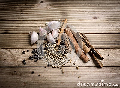 Herbs and spices stewed eggs. Stock Photo