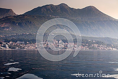 Herceg Novi on sunrise Stock Photo