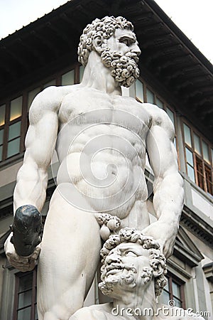 Hercule and Cacus in Florence Stock Photo