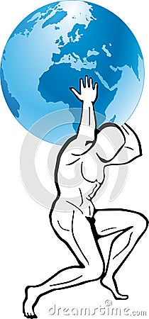 Hercules, atlas Stock Photo