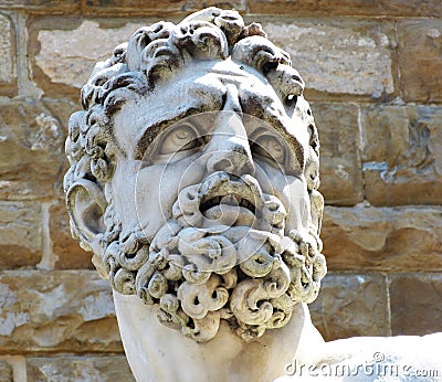 Hercules by Baccio Bandinelli outside Palazzo Vecchio on Piazza della Signoria, Florence, Italy Stock Photo