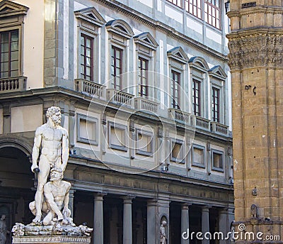 Hercules and Cacus Uffizi Gallery Stock Photo