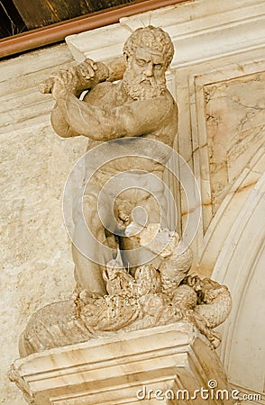 Hercules killing Hydra statue, Venice Stock Photo