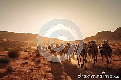 Desert Nomads Arid Wanderers Stock Photo