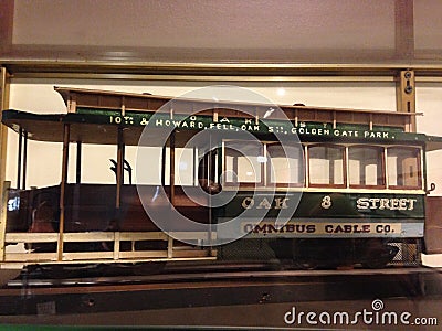 Very detailed, scale model of a previous San Francisco Cable Car, 1. Editorial Stock Photo