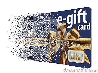 Here is an e-gift card Stock Photo