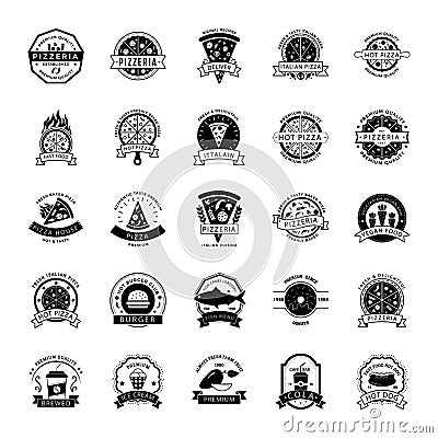 Food Logo Icons Pack Vector Illustration