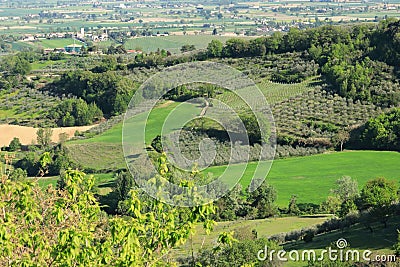 The umbrian countryside in central Italy Stock Photo