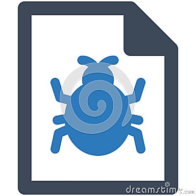 Malware file Isolated Vector icon which can easily modify or edit Vector Illustration