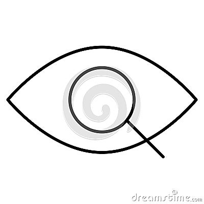 Eye search Isolated Vector icon which can easily modify or edit Vector Illustration