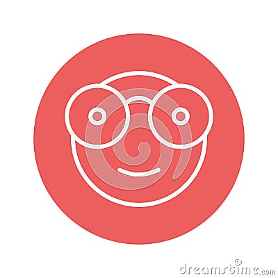 nerdy face emoji Isolated Vector icon which can easily modify or edit Vector Illustration