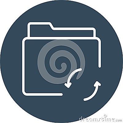 Sync Folder Isolated Vector icon which can easily modify or edit Vector Illustration