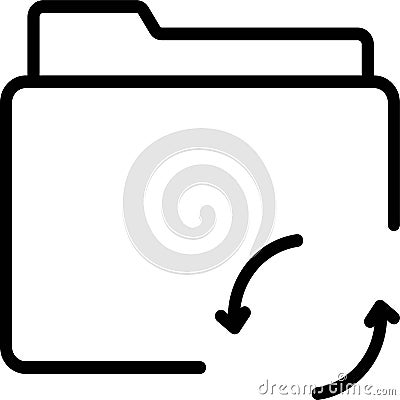 Sync Folder Isolated Vector icon which can easily modify or edit Vector Illustration