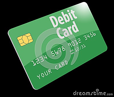 Here are realistic mock credit card or debit cards that are isolated on a transparent background Cartoon Illustration