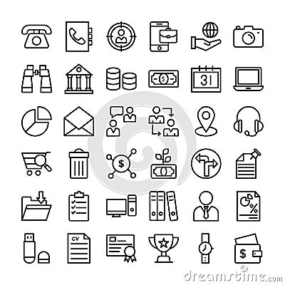 Business And Finance Icons Pack Vector Illustration