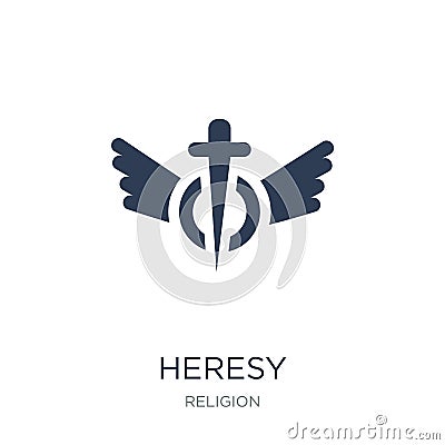 heresy icon. Trendy flat vector heresy icon on white background Vector Illustration