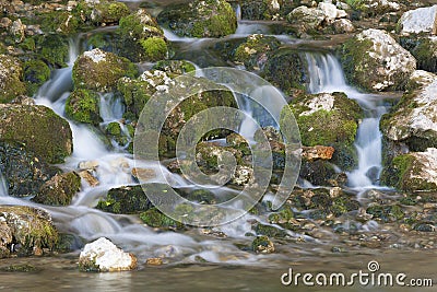 Herisson Waterfalls, Cascades du Herisson, Menetrux-en-Joux, Jura, Franche-ComtÃ©, France Stock Photo