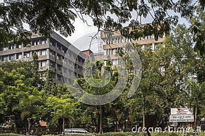 Heritage architecture-Central Government offices/Kendriya sarkar ke karyalaya- CBD Belapur; Navi Mumbai; Maharashtra 400614-INDIA Editorial Stock Photo