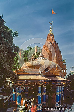 Lord Brahma temple , at Pusker Raj Editorial Stock Photo