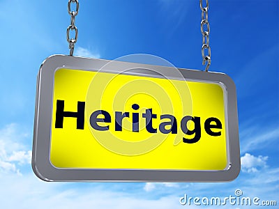 Heritage on billboard Stock Photo