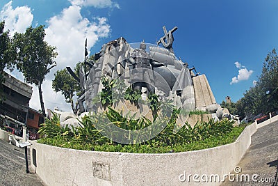 Heritage of Cebu Monument. Its depicts significant moments in Cebu's history. Stock Photo