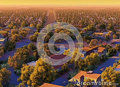Heritage Park neighborhood in Sacramento, California USA. Stock Photo