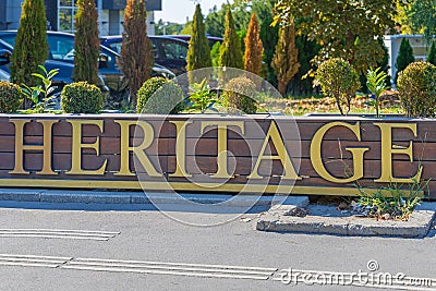 Heritage Sign Stock Photo
