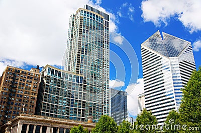 Heritage and Smurfit-Stone Building Editorial Stock Photo