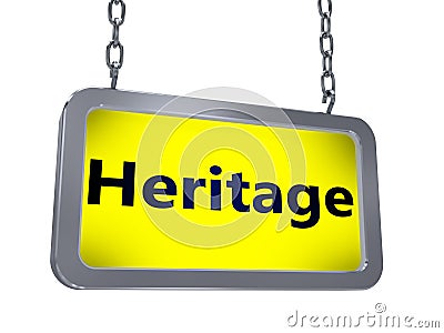 Heritage on billboard Stock Photo