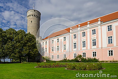 Herman Tower and Parliament building Stock Photo