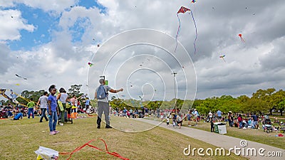 Houston, Texas, USA March, 24th, 2019 Kite Festival Editorial Stock Photo