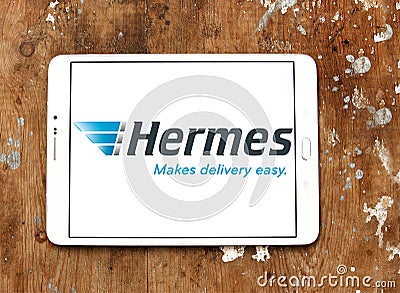 Hermes parcel delivery company logo Editorial Stock Photo