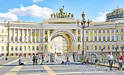 Hermitage Palace Square, Saint Petersburg Editorial Stock Photo