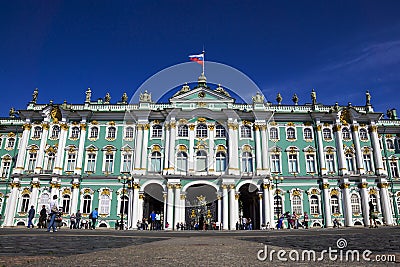 Hermitage on Palace Square, St. Petersburg, Russia Editorial Stock Photo