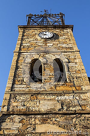 Hermitage of San Antonio in Val de San Lorenzo of the year 1719. Clock tower. Leon, Spain Stock Photo