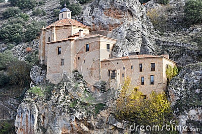 Hermitage of San Saturio, Soria (Spain) Stock Photo