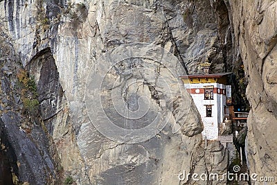 Hermitage at the Tiger's Nest complex, Paro, Bhutan Stock Photo