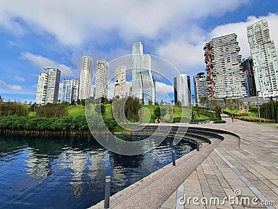 Rio en Parque a la Mexicana Stock Photo