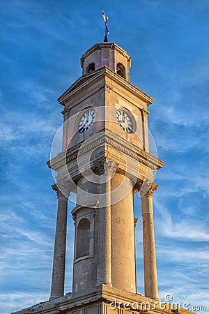 Herne Bay clock Tower at sunset Stock Photo
