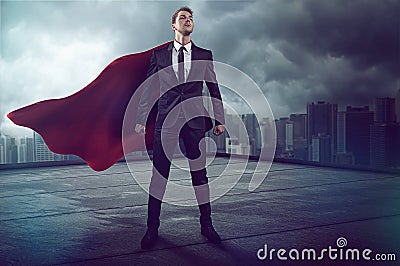 Hero with Cape Stock Photo