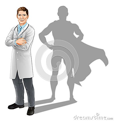 Hero Doctor Vector Illustration