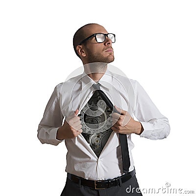 Hero of gear Stock Photo