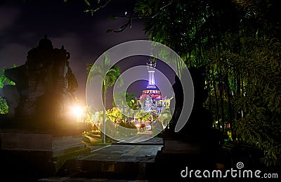 The Hero Monument in Denpasar city of Bali-Indonesia. Known as Bajra Sandhi Monument Editorial Stock Photo