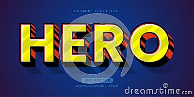 Hero text effect Stock Photo