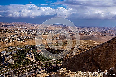 Herodium Archaeological site Herodes palace in the Judean desert Stock Photo